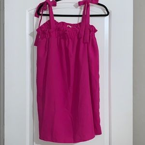 Hot pink shift dress